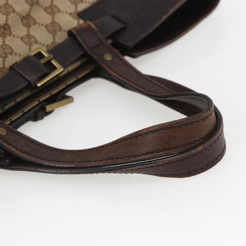 GUCCI GG Canvas Tote Bag Beige Gold 106251 Auth 162943 - Picture 7 of 16